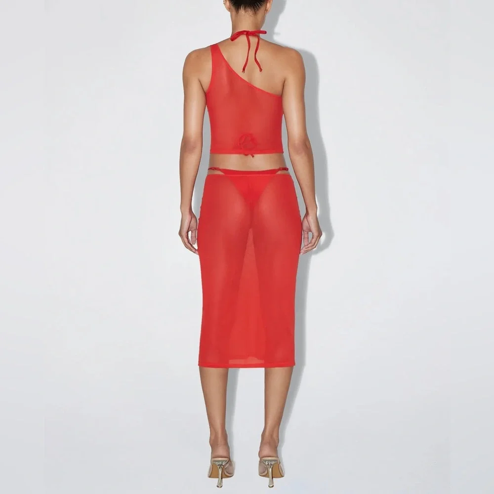 KHY MESH MIDI SKIRT - Picture 4 of 8